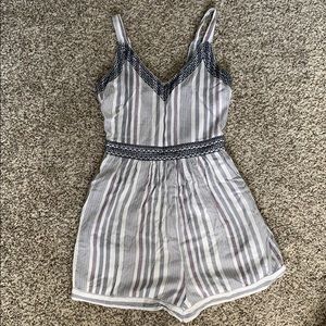Purple Stripped Romper
